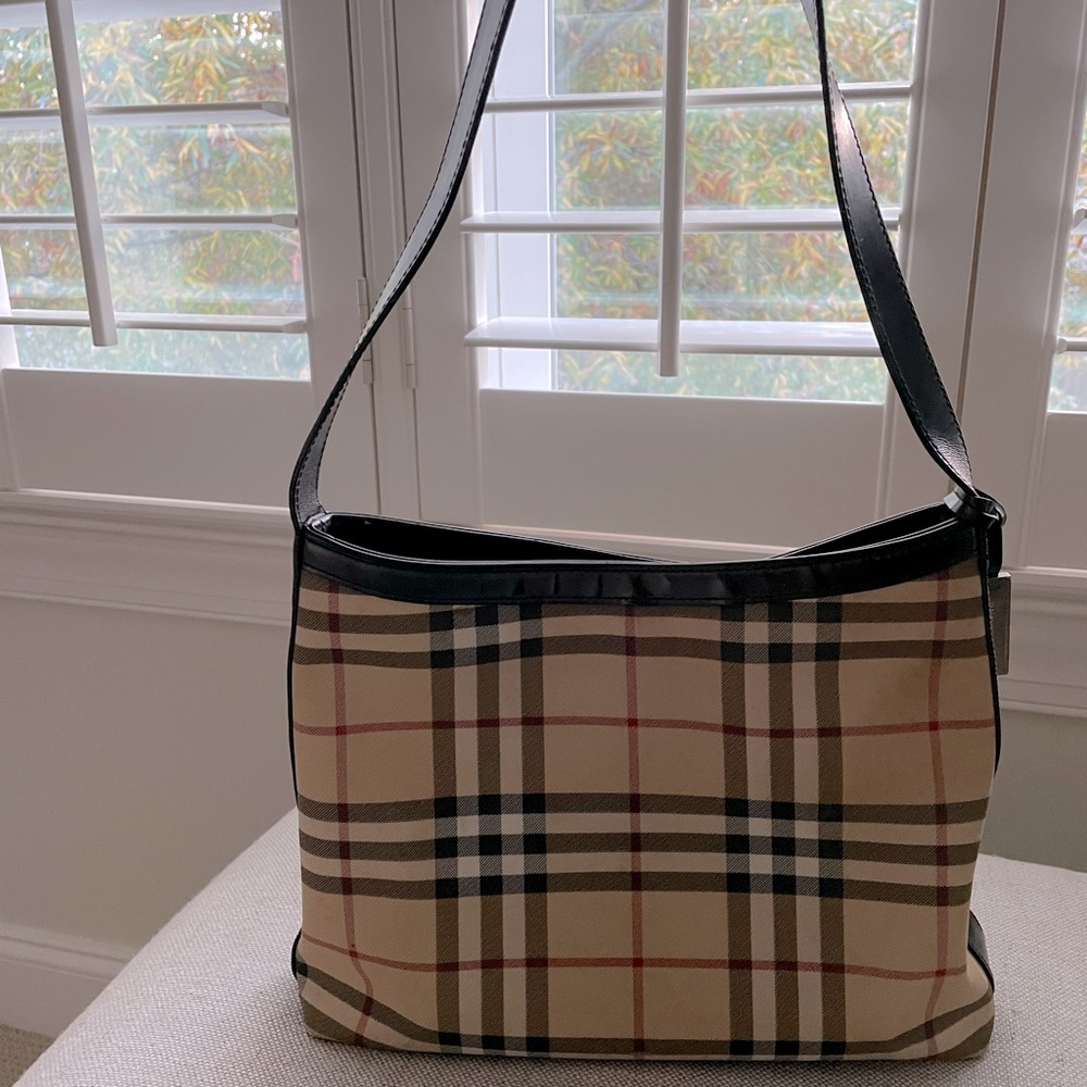 Authentic Vintage Burberry Check Shoulder Bag